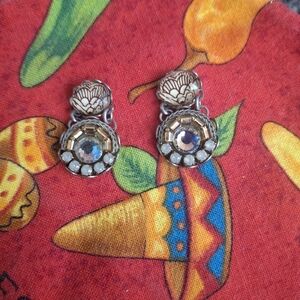 AYALA BAR Sterling Silver Crystal Drop Earrings - Clear Crystal Accent